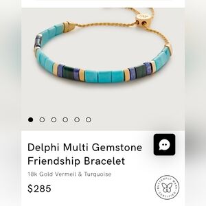 MONICA VINADER Turquoise and Gold Bracelet